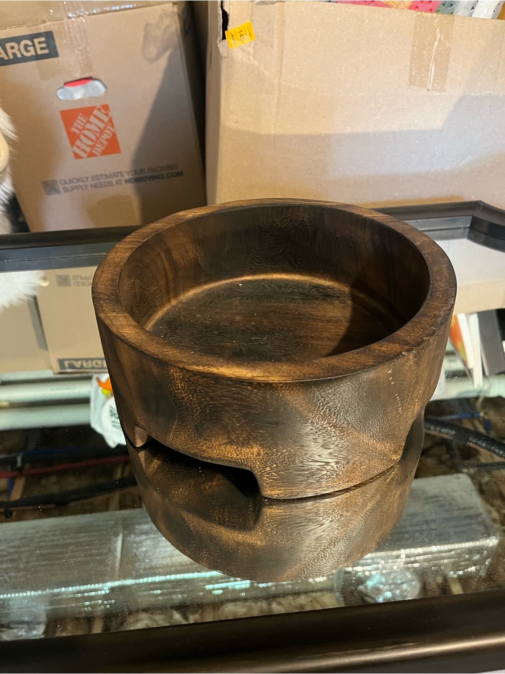 Studio McGee Wooden Decorative Bowl - Brown